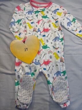 Carter's - footed sleeper with dinosaur design. Size 2T